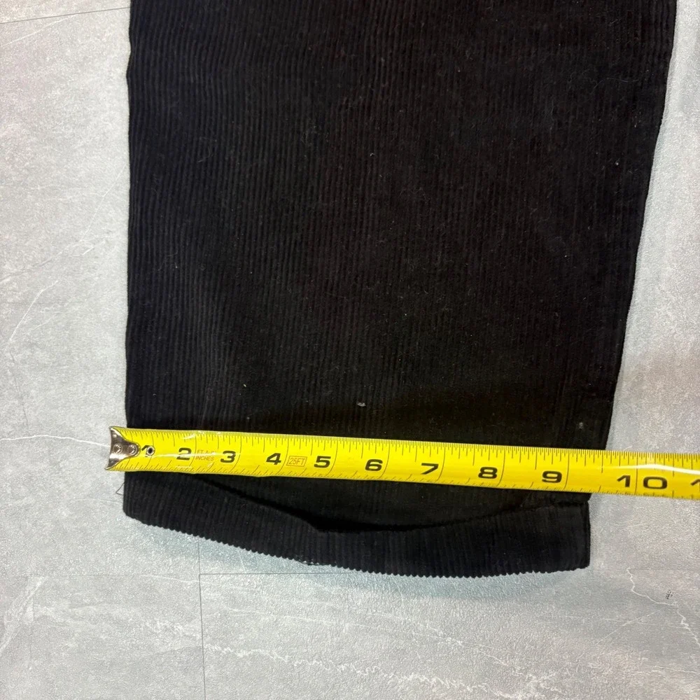 Trust Mens Black Corduroy Pants Wide Leg Cotton Trousers 36x32 Skater Vintage